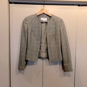NWOT Hugo Boss wool plaid blazer jacket, size 2